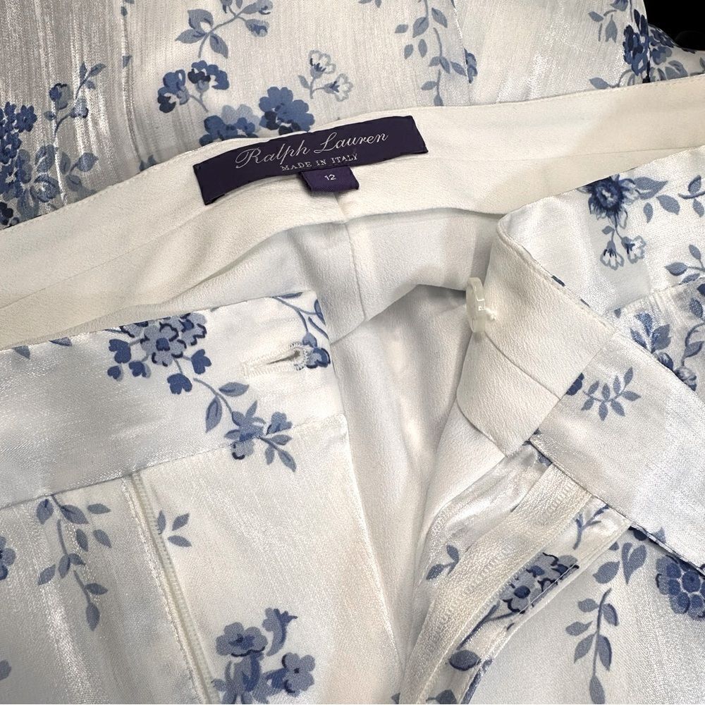 Ralph Lauren Collection Brenda Floral Wide-Leg Pant